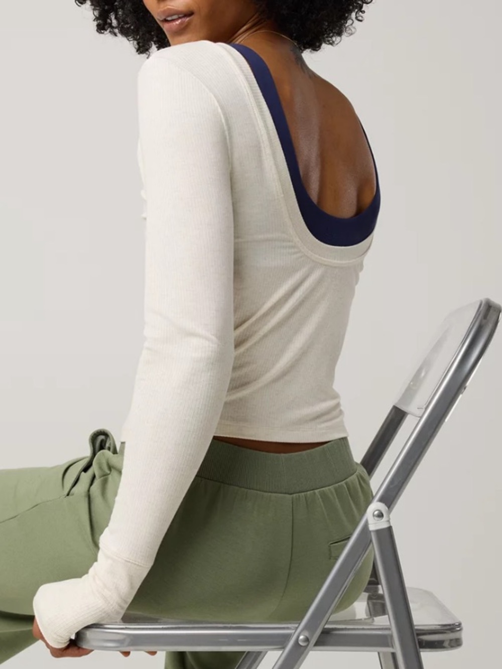 Aerie Thumbs Up Ribbed Scoop Back T-Shirt